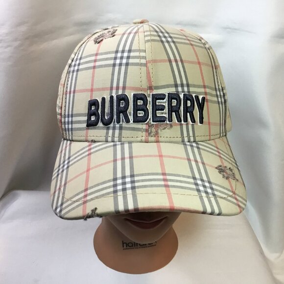 Burberry Adjustable Baseball Cap Leather Adjustable Strap - Perfect Condition - Picture 1 of 8
